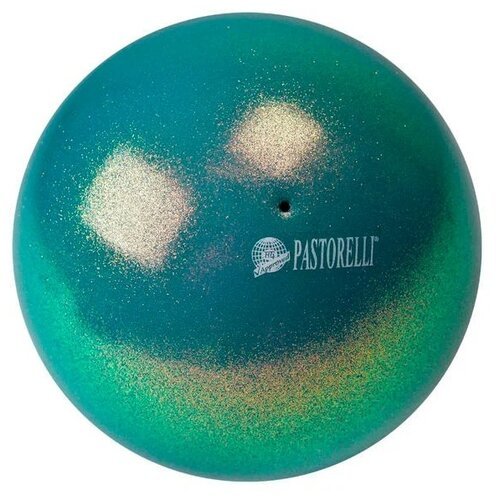 Мяч для художественной гимнастики PASTORELLI New Generation GLITTER HIGH VISION, 18 см, изумрудный