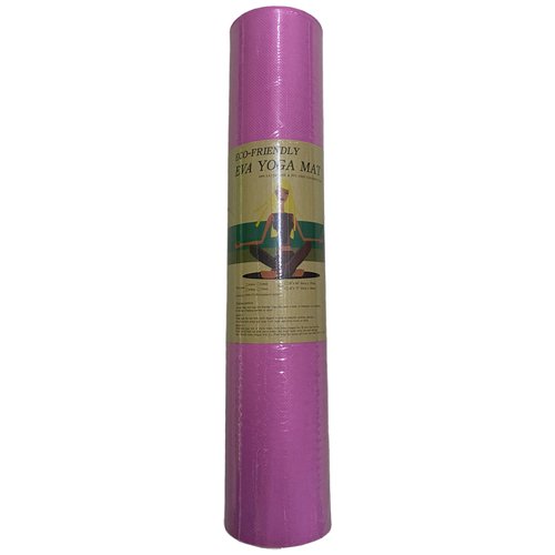 Коврик для йоги TPE 6мм 61*173 армированный розовый.