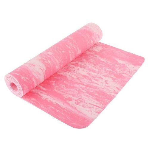 Коврик для йоги Sangh Yoga mat, 183х61х0.6 см розовый рисунок 0.7 кг 0.6 см