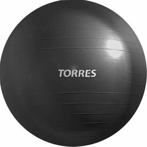 Мяч гимнастический TORRES 85 см, с насосом, серый, арт. AL121185BK