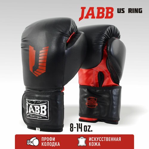 Перчатки бокс.(иск. кожа) Jabb JE-4081/US Ring черный 14ун.