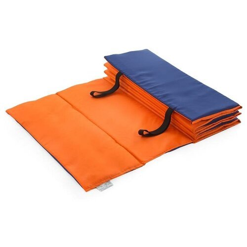 Коврик для гимнастики Indigo взрослый SM-042, 180х60х1 см оранжевый/синий 0.3 кг 1 см