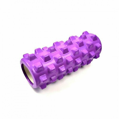 Ролик массажный для йоги и фитнеса Yogastuff 33*11 см, фиолетовый