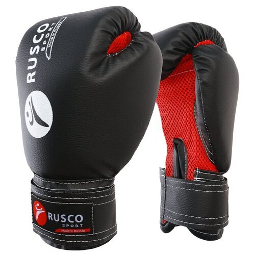 RuscoSport Перчатки боксёрские RUSCO SPORT, 8 унции, цвет чёрный