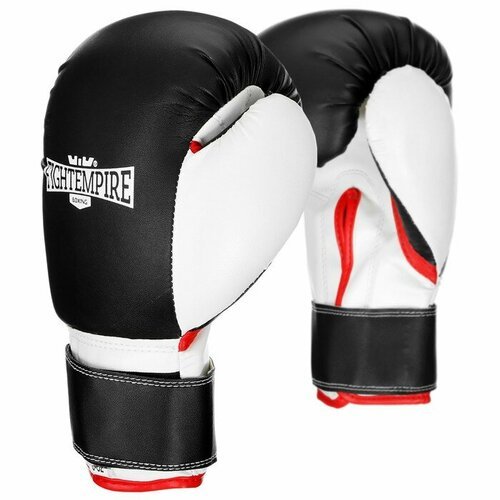 FIGHT EMPIRE Перчатки боксёрские детские FIGHT EMPIRE, PRE-COMP, чёрно-белые, размер 6 oz