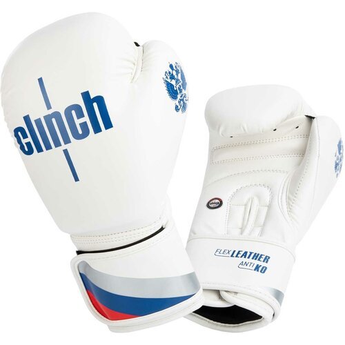 Перчатки боксерские Clinch Olimp бело-синие (вес 12 унций, )